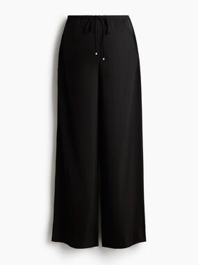 Women’s H&M Wide Leg Drawstring Pant in Black